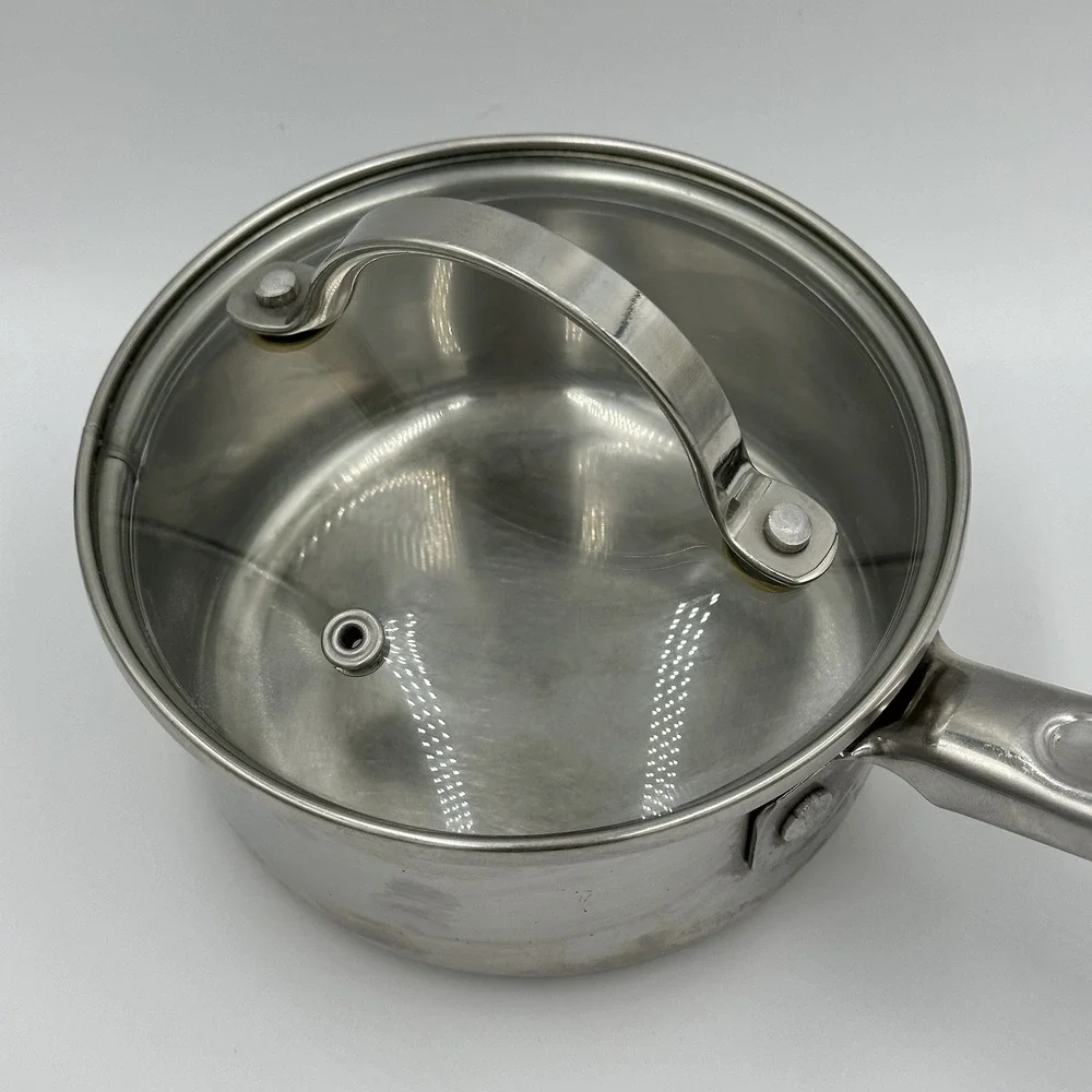 Tabletops Unltd, Professional Stainless Steel 1 Qt Sauce Pan Cookware & lid